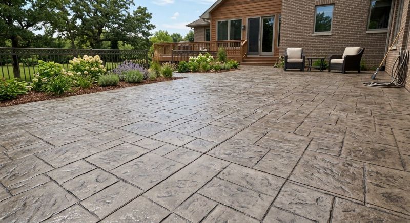 Stamped Concrete Installation in Dallas, TX